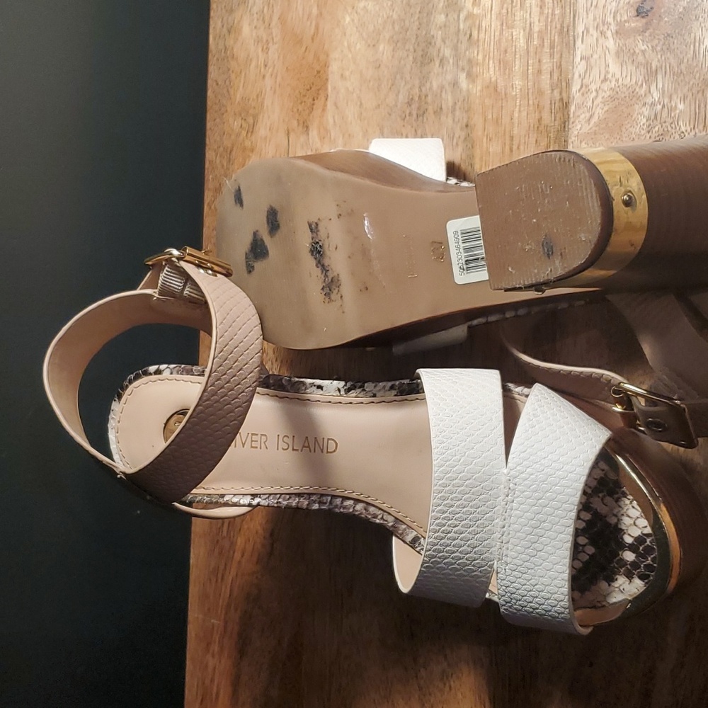 Platform Python And Gold Plate Open Toe Clog - image 8